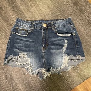 Ripped Denim Short